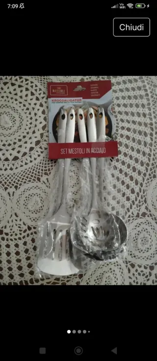 Set Utensili Cucina Acciaio Bavaria