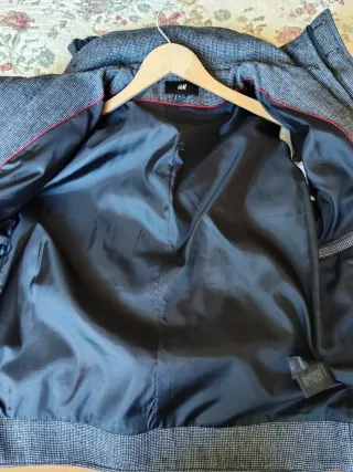 Chaqueta Duffle Coat Gris y Negro