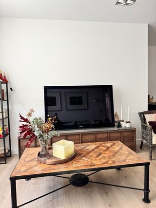 Mesa de madera de Teca y Hierro Diseño