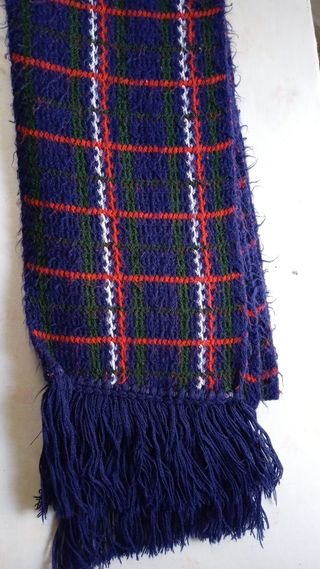 Bufanda cuadros unisex azul y rojo