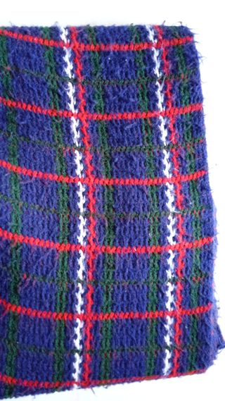 Bufanda cuadros unisex azul y rojo