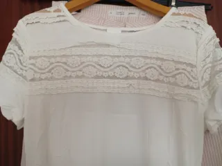 Completo maglia panna HM e pantalone righe