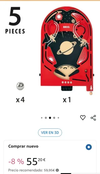 Juguete Nuevo Pinball Marca BRIO niños desde 6 año