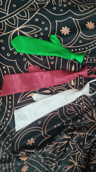 Lote 3 corbatas nudo hecho regulable