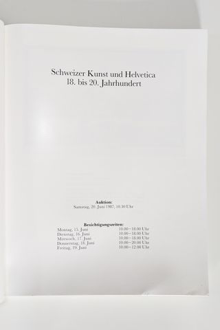 Schweizer Kunst und Helvetica 18. bis 20. Jahrhund