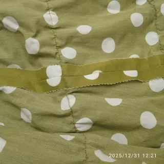 Traje de flamenca verde y blanco