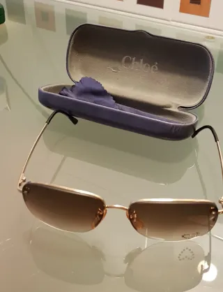 Gafas de sol Chloe marrones y doradas