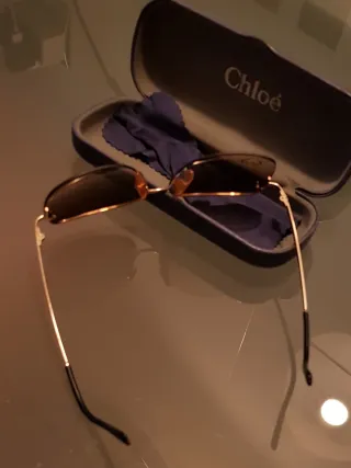 Gafas de sol Chloe marrones y doradas