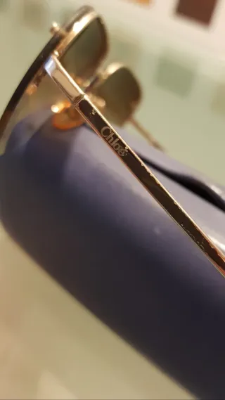 Gafas de sol Chloe marrones y doradas