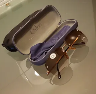 Gafas de sol Chloe marrones y doradas