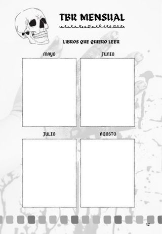 Cuaderno Lectura Dark Romance Calaveras Rosas