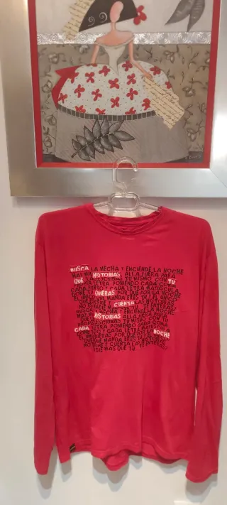 Camiseta Desigual Roja Manga Larga