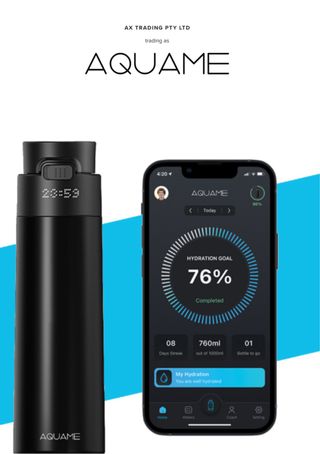 Botella inteligente Aquame con pantalla incluida