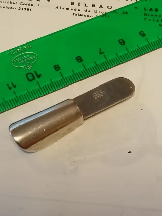 Cucharita azúcar plata decorada