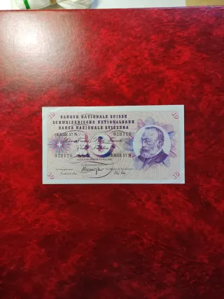 Billete 10 Francos Suiza 1976