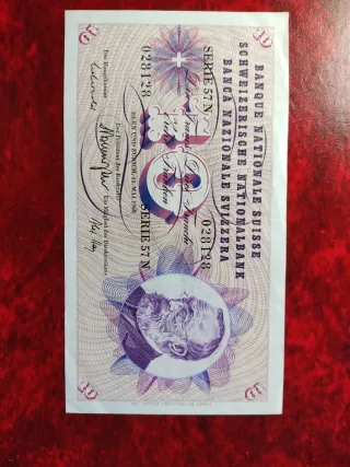 Billete 10 Francos Suiza 1976