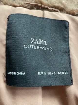 Abrigo marrón de pelo sintético mujer