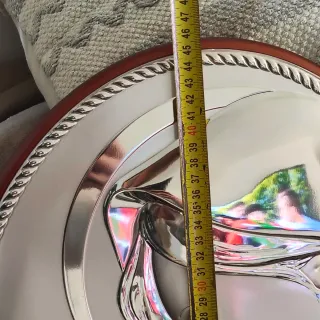 Cuadro Virgen Niño Plateado Ovalado