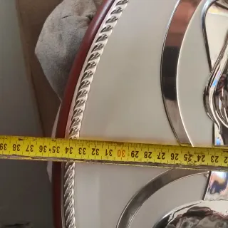 Cuadro Virgen Niño Plateado Ovalado