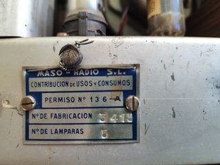 Radio antigua de Válvulas (Años 40-50)