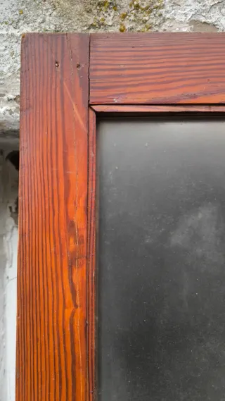 Puerta madera con cristales