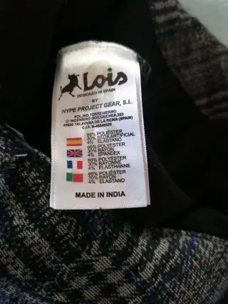 Pantalón Lois cuadros mujer talla 36