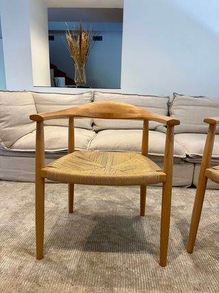 Pareja Sillas Diseño Madera y Yute