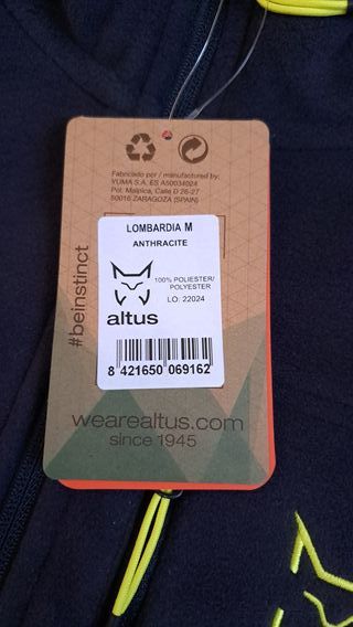 Chaqueta polar Altus hombre talla M