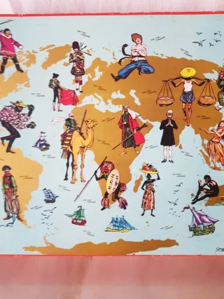 Caja Zinzano Mapa Mundi Vintage