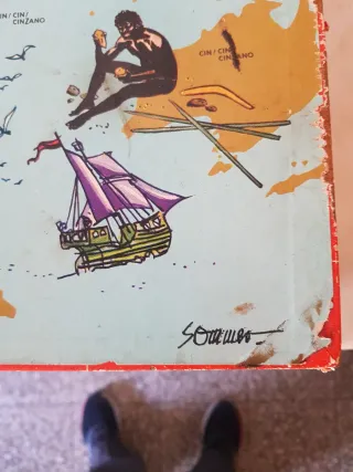 Caja Zinzano Mapa Mundi Vintage