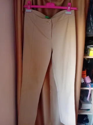 Pantalón Benetton Talla XS Beige