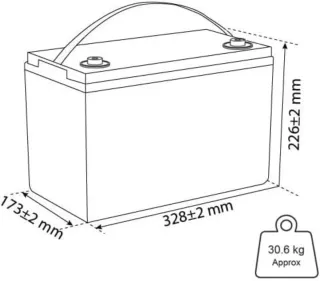 Batería Gel Ultracell 12V 100AH UCG100-12