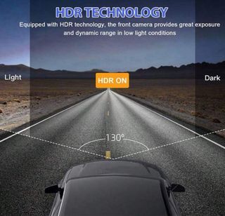 Dashcam Auto HD 1080P Doppia Lente Monitor 2”