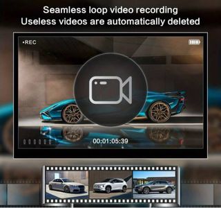 Dashcam Auto HD 1080P Doppia Lente Monitor 2”