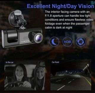 Dashcam Auto HD 1080P Doppia Lente Monitor 2”