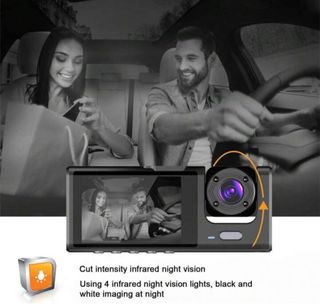 Dashcam Auto HD 1080P Doppia Lente Monitor 2”