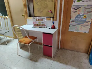 Mesa estudio blanca 120x50