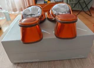 Sandalias naranja metalizadas talla 37