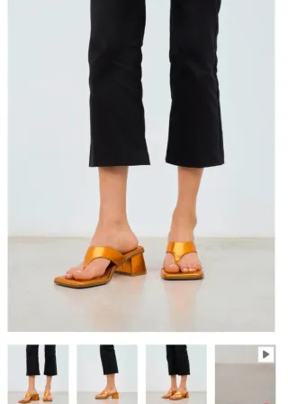 Sandalias naranja metalizadas talla 37