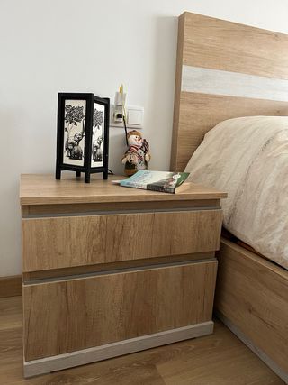 Cabecero y Mesitas de Noche Madera
