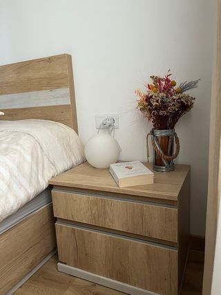 Cabecero y Mesitas de Noche Madera