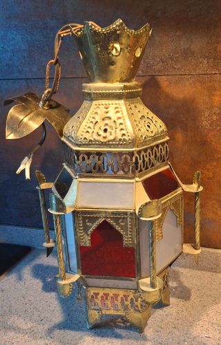 Lámpara Marroquí Metal y Cristal