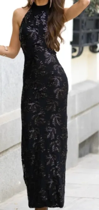 Vestido Pura Vida Negro Talla S Fiesta