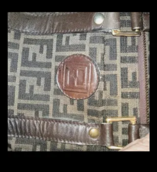 Borsone da viaggio Fendi monogram marrone