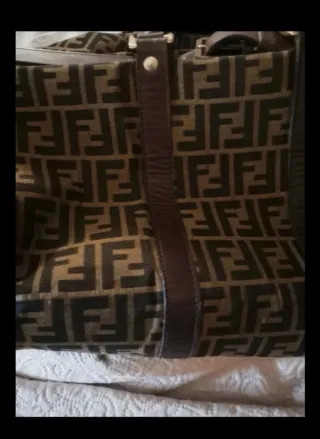 Borsone da viaggio Fendi monogram marrone