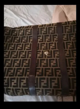 Borsone da viaggio Fendi monogram marrone