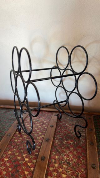 Botellero Hierro Forjado Vintage 7 Botellas