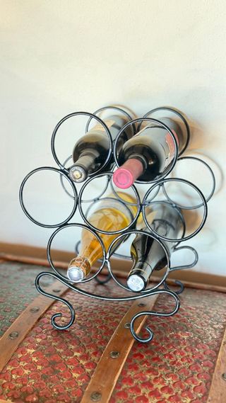Botellero Hierro Forjado Vintage 7 Botellas
