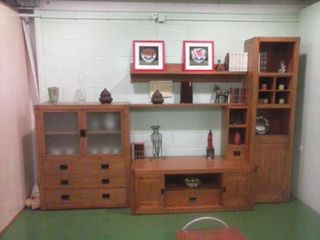 Mueble de salón de pino macizo