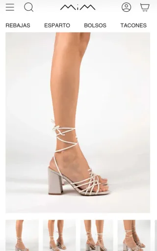 Sandalias MIM tacón tiras blancas